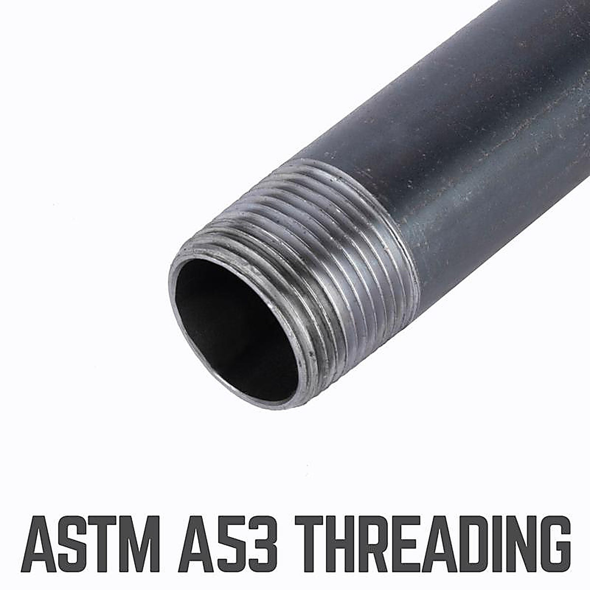 STZ Industries - 300U112X212 - 1-1/2 in. MIP each X 1-1/2 in. D MIP Black Steel 2-1/2 in. L Nipple