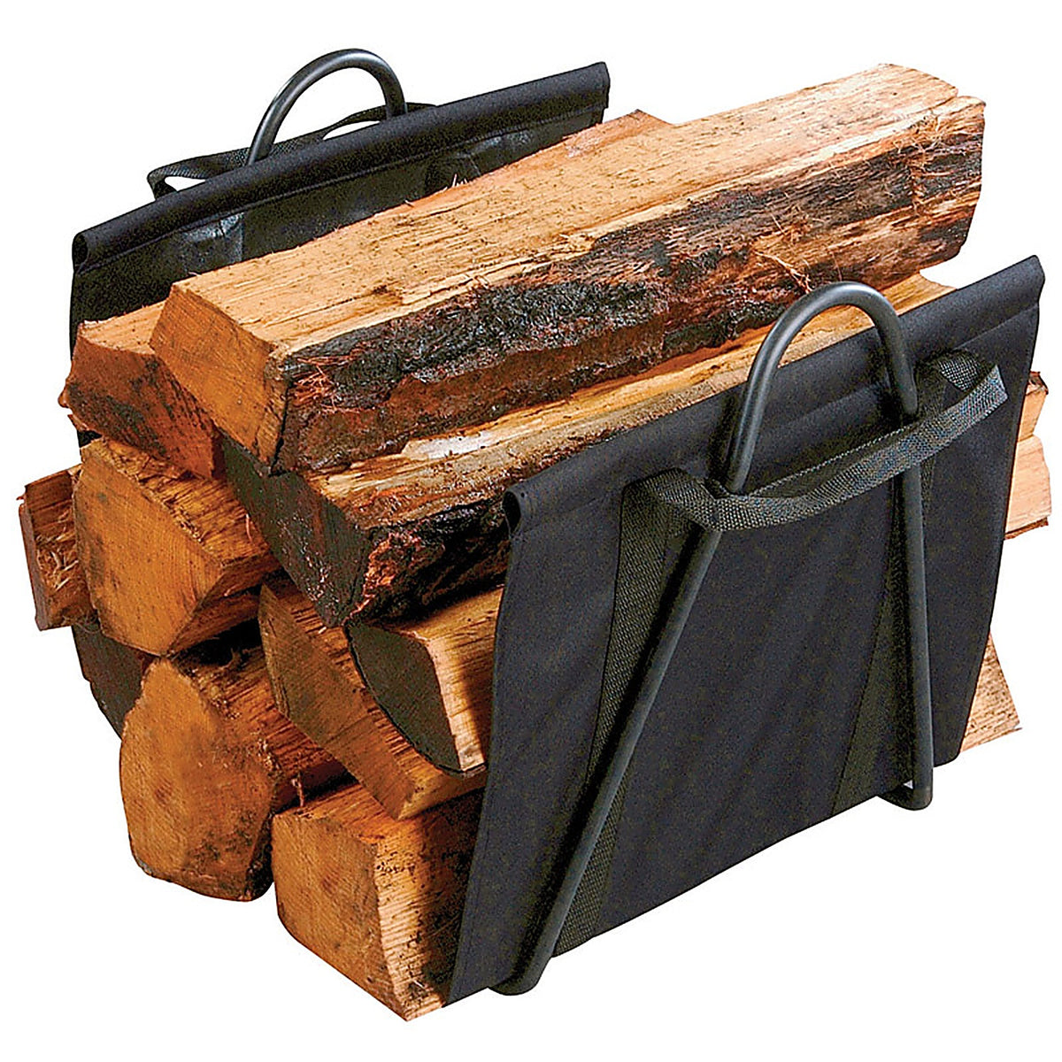 Panacea - 15216 - Black Matte Steel Log Rack