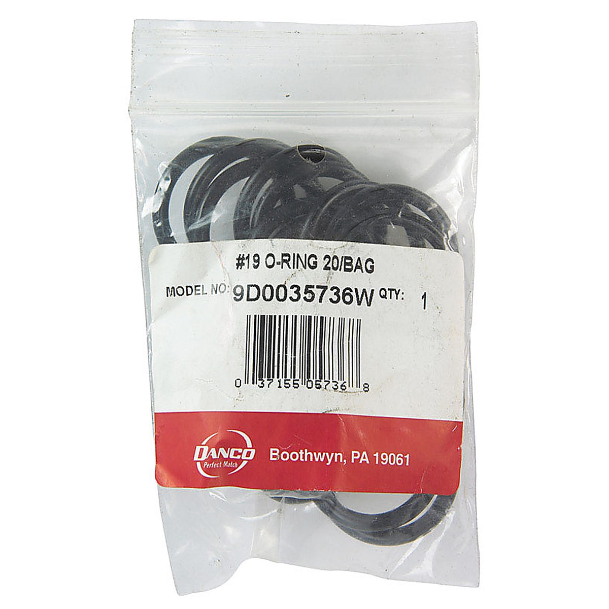 Danco - 35736W - 1.25 in. D X 0.12 in. D Rubber O-Ring 20 pk