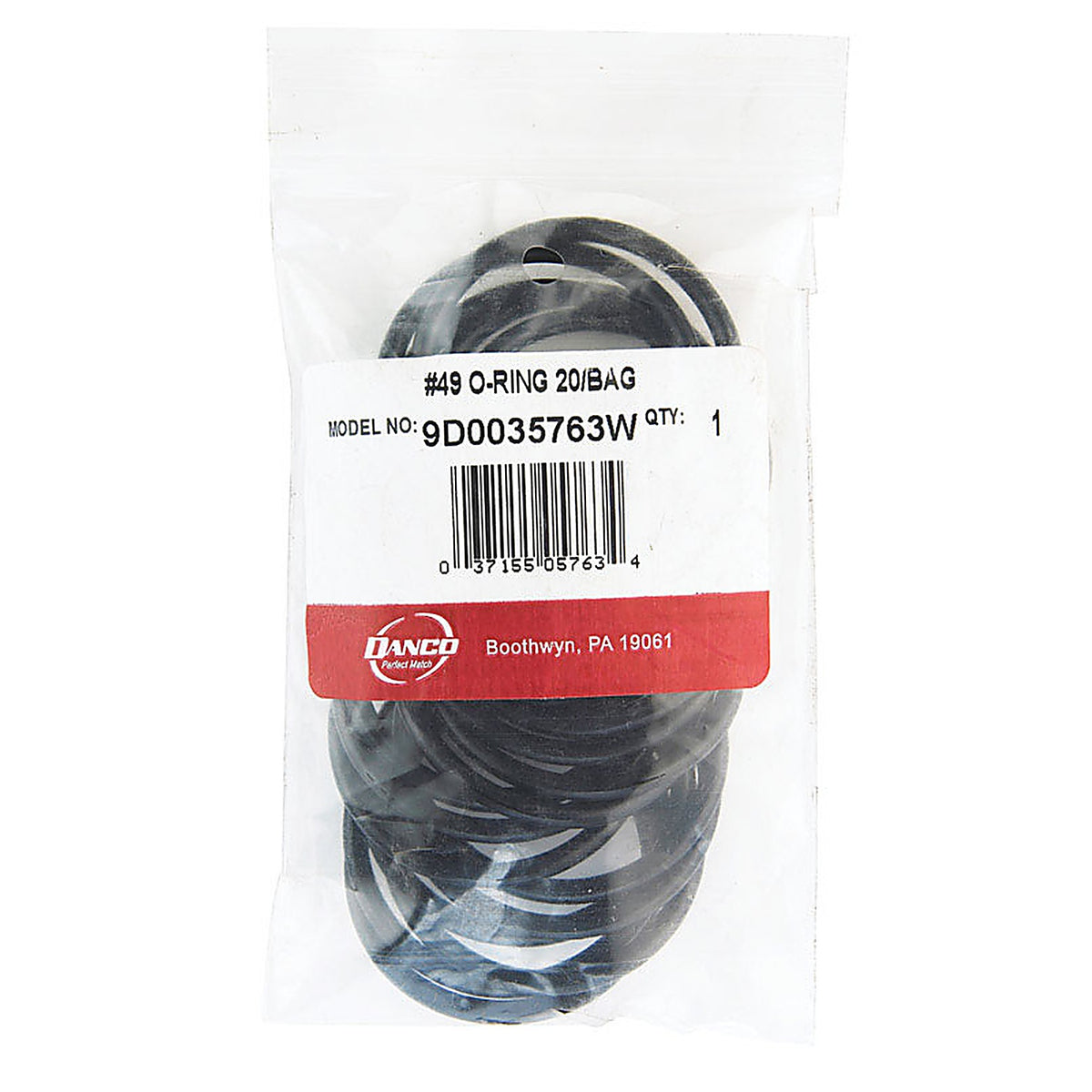 Danco - 35763W - 1-7/8 in. D X 1-5/8 in. D #49 Rubber O-Ring 20 pk