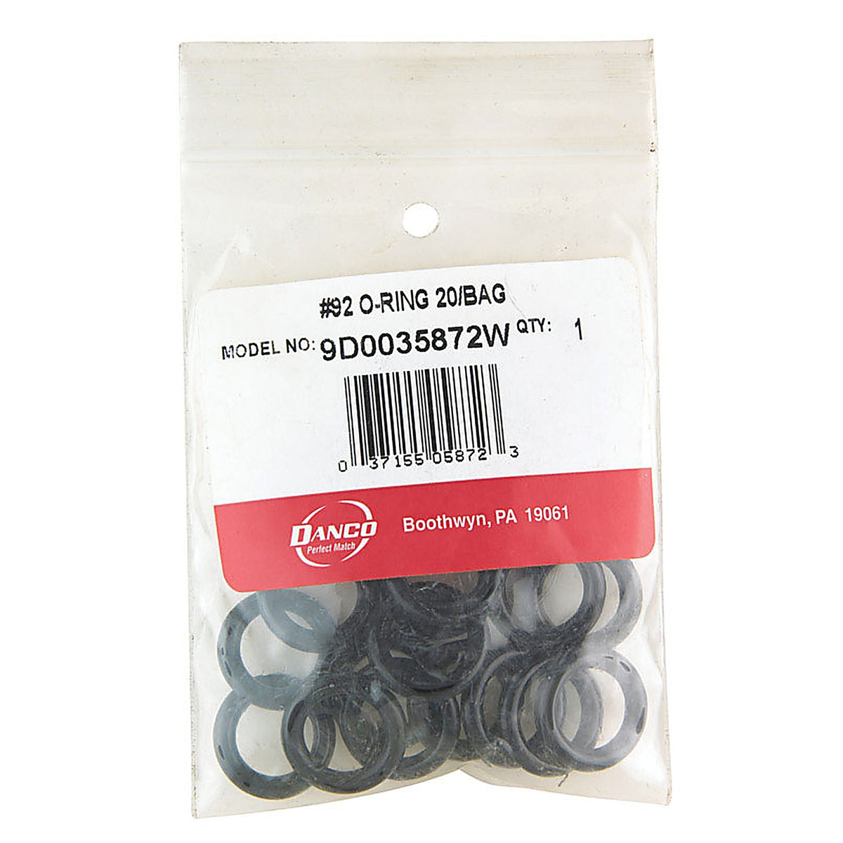 Danco - 35872W - 3/4 in. D X 1/2 in. D Rubber O-Ring 20 pk