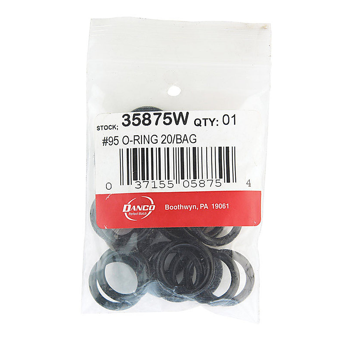 Danco - 35875W - 15/16 in. D X 11/16 in. D #95 Rubber O-Ring 20 pk