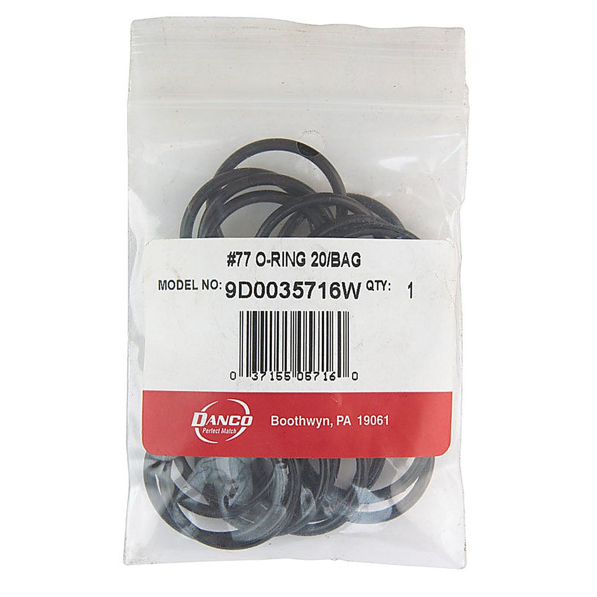 Danco - 35716W - 1-1/4 in. D X 1-1/16 in. D Rubber O-Ring 20 pk