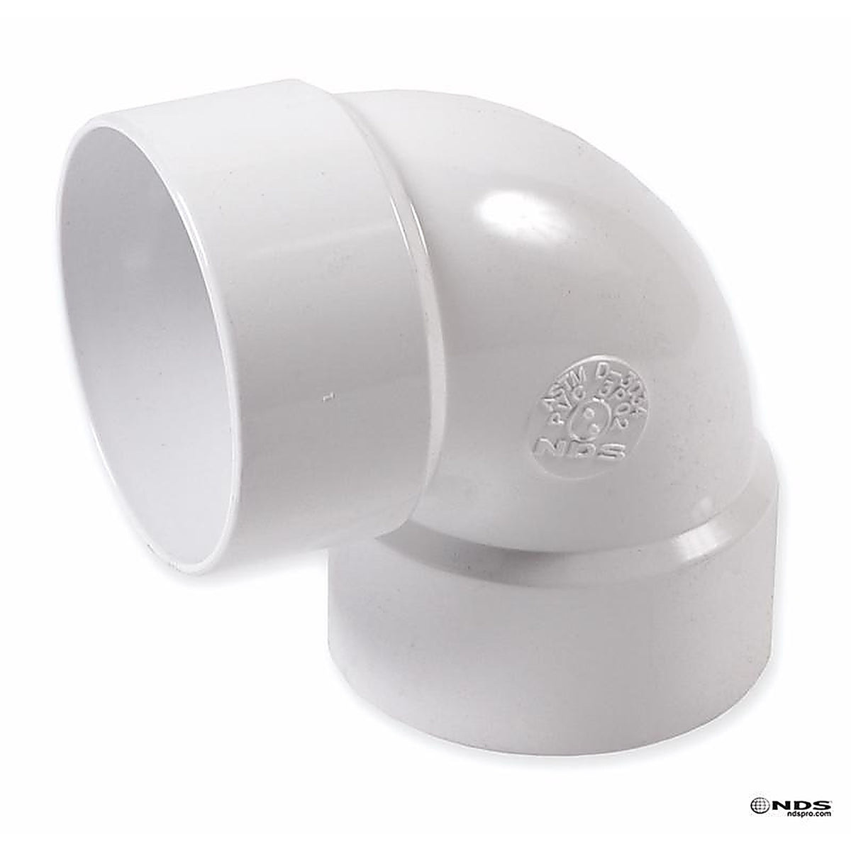 NDS - 3P02 - Schedule 35 3 in. Hub each X 3 in. D Hub PVC Elbow