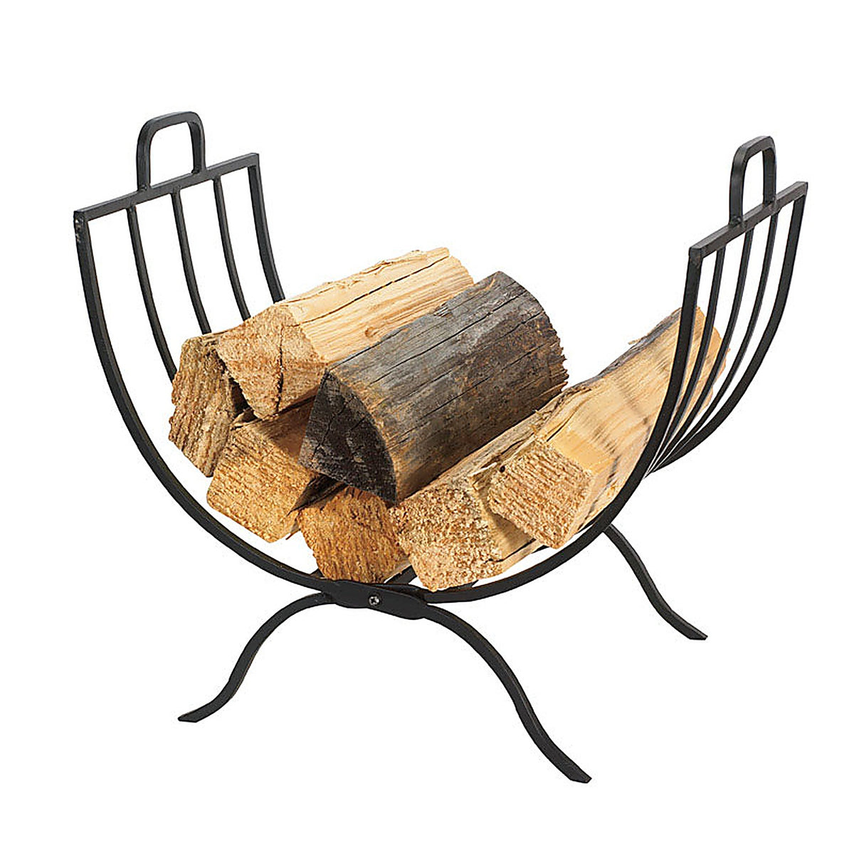 Panacea - 15221 - Black Matte Steel Log Rack