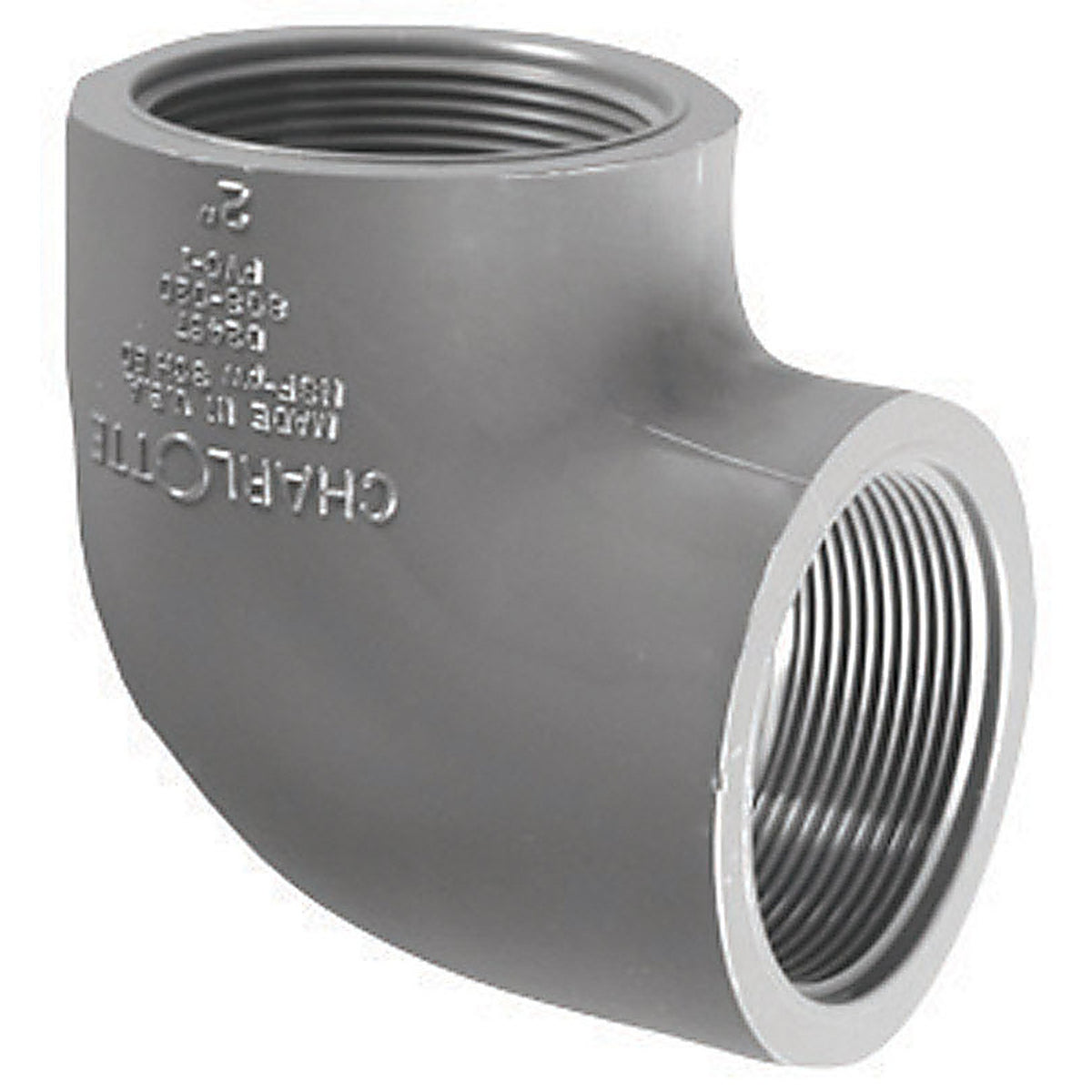 Charlotte Pipe - PVC083021600 - 80 1-1/4 in. FPT x 1-1/4 in. Dia. FPT PVC 90 Degree Elbow