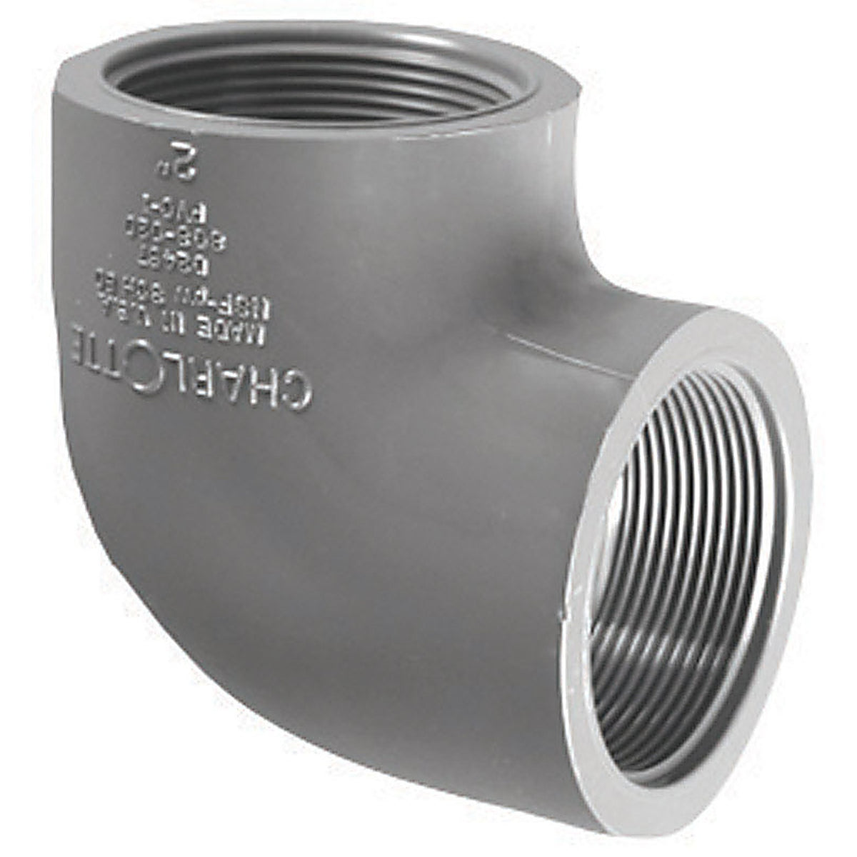 Charlotte Pipe - PVC083022000 - Schedule 80 2 in. FPT x 2 in. Dia. FPT PVC Elbow