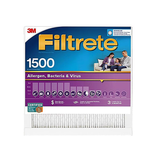 3M - 2012DC-4 - Filtrete 24 in. W X 24 in. H X 1 in. D 12 MERV Pleated Ultra Allergen Filter 1 pk