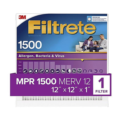 3M - 2010-4 - Filtrete 12 in. W X 12 in. H X 1 in. D 12 MERV Pleated Ultra Allergen Filter 1 pk