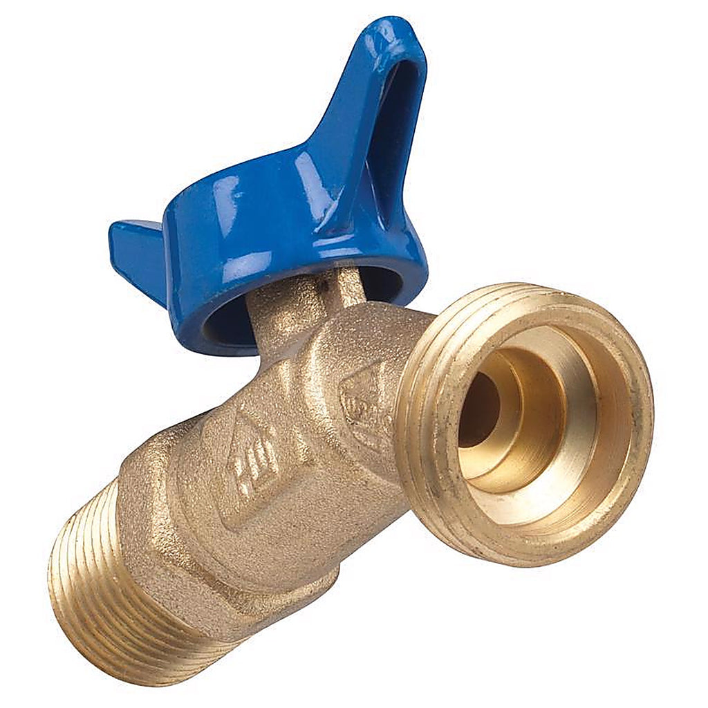 Homewerks - VHNQTRC3 - 1/2 in. MIP X 3/4 in. MHT Brass No-Kink Hose Bibb