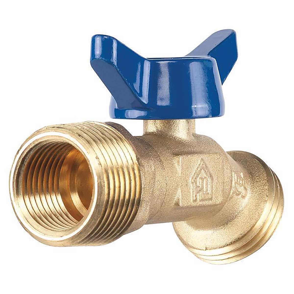 Homewerks - VHNQTRF4 - 3/4 in. MIP X 3/4 in. MHT Brass No-Kink Hose Bibb