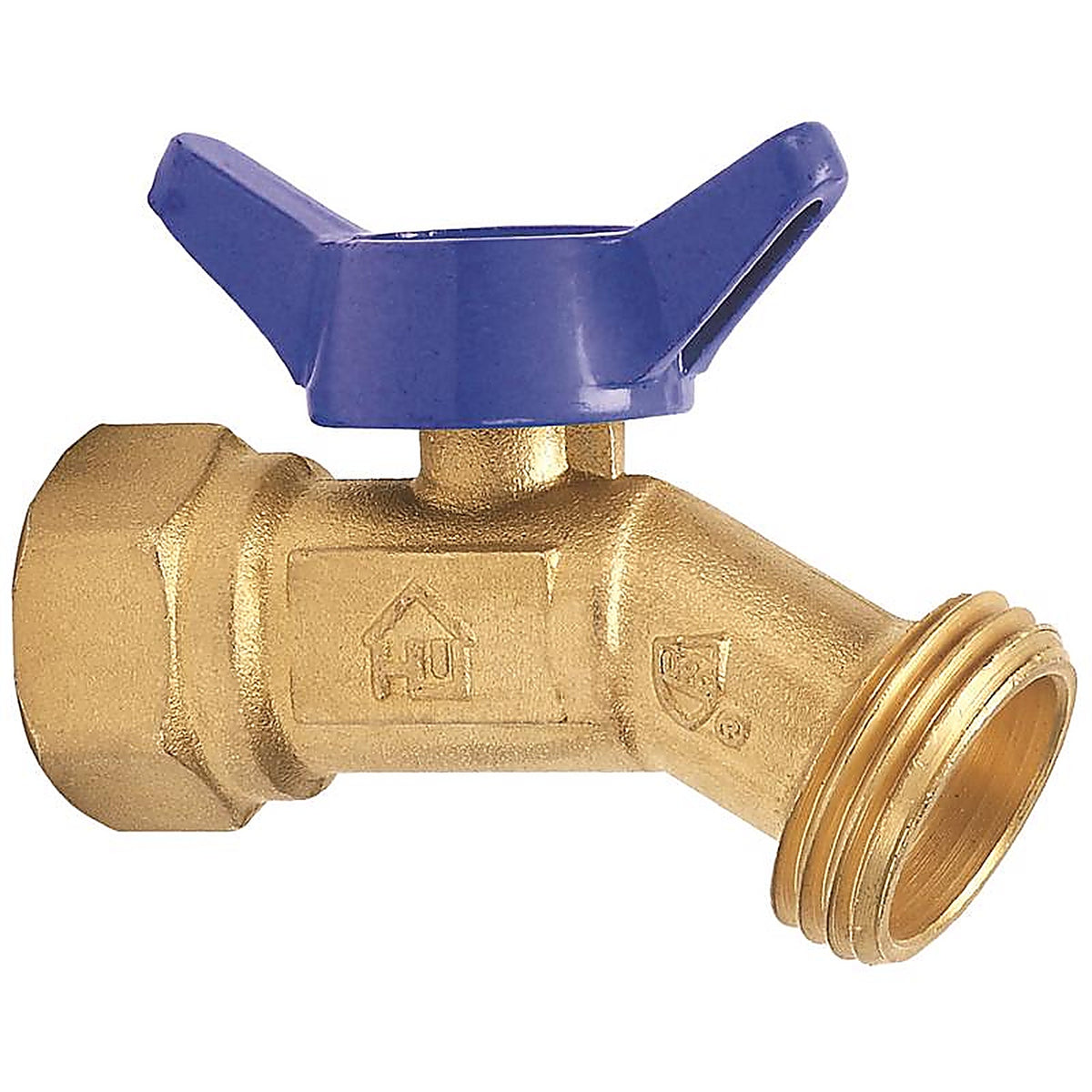 Homewerks - VHNQTRB4 - 3/4 in. FIP X 3/4 in. MHT Brass No-Kink Hose Bibb