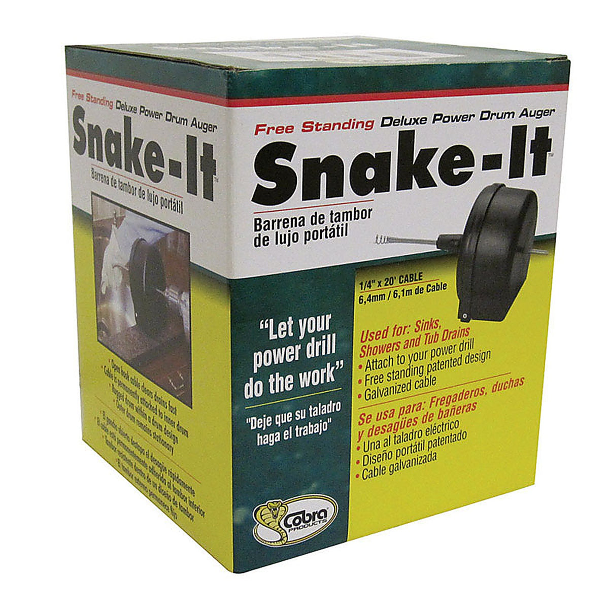 Brasscraft - 87200 - Snake-It 20 ft. L Plastic Drum Auger