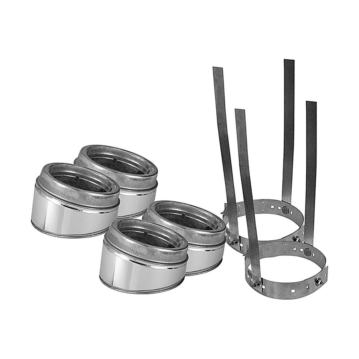 Selkirk - 208211 - 8 in. D X 8 in. D Adjustable 30 deg Stainless Steel Insulated Elbow Kit
