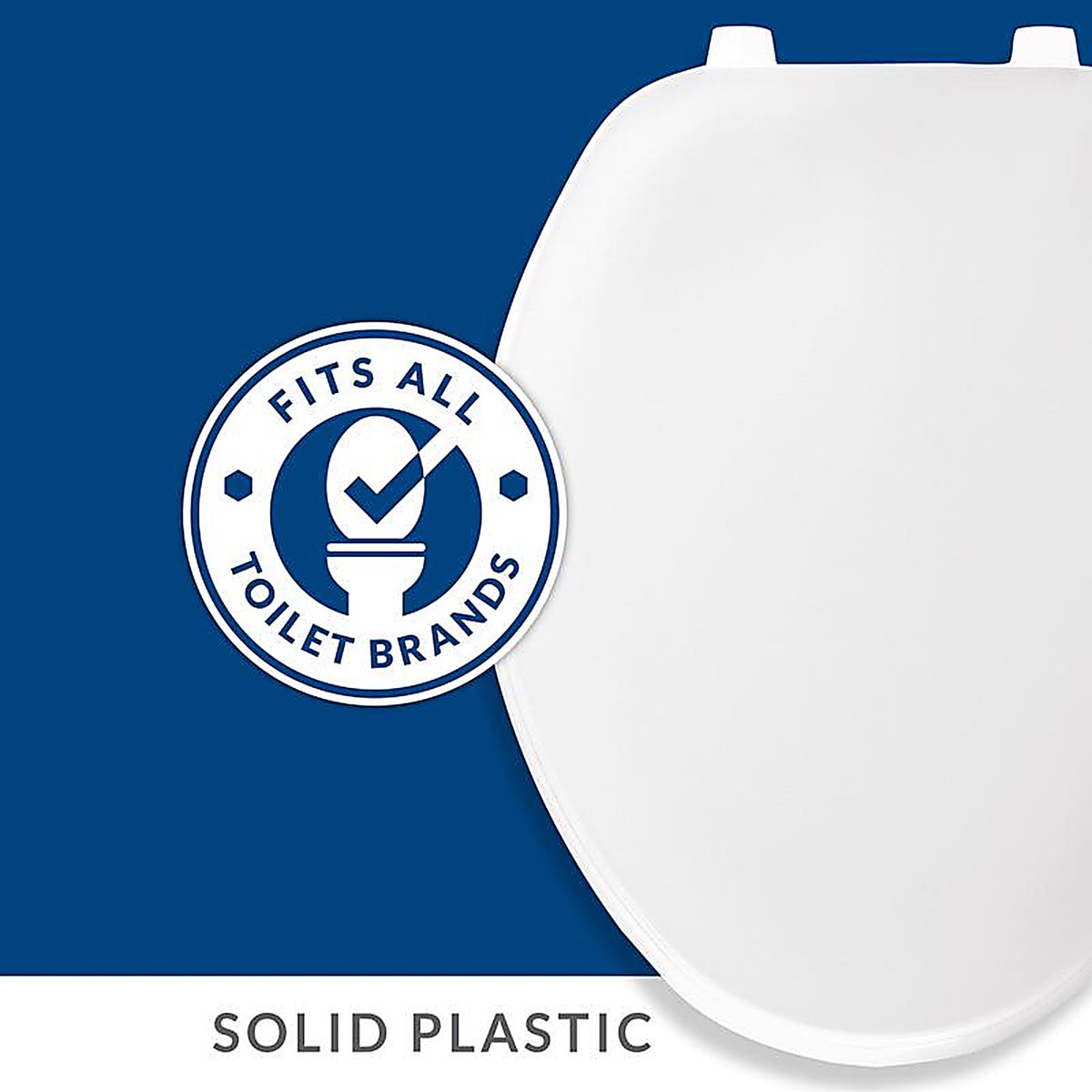 Bemis - 170-000 - Mayfair Elongated White Plastic Toilet Seat