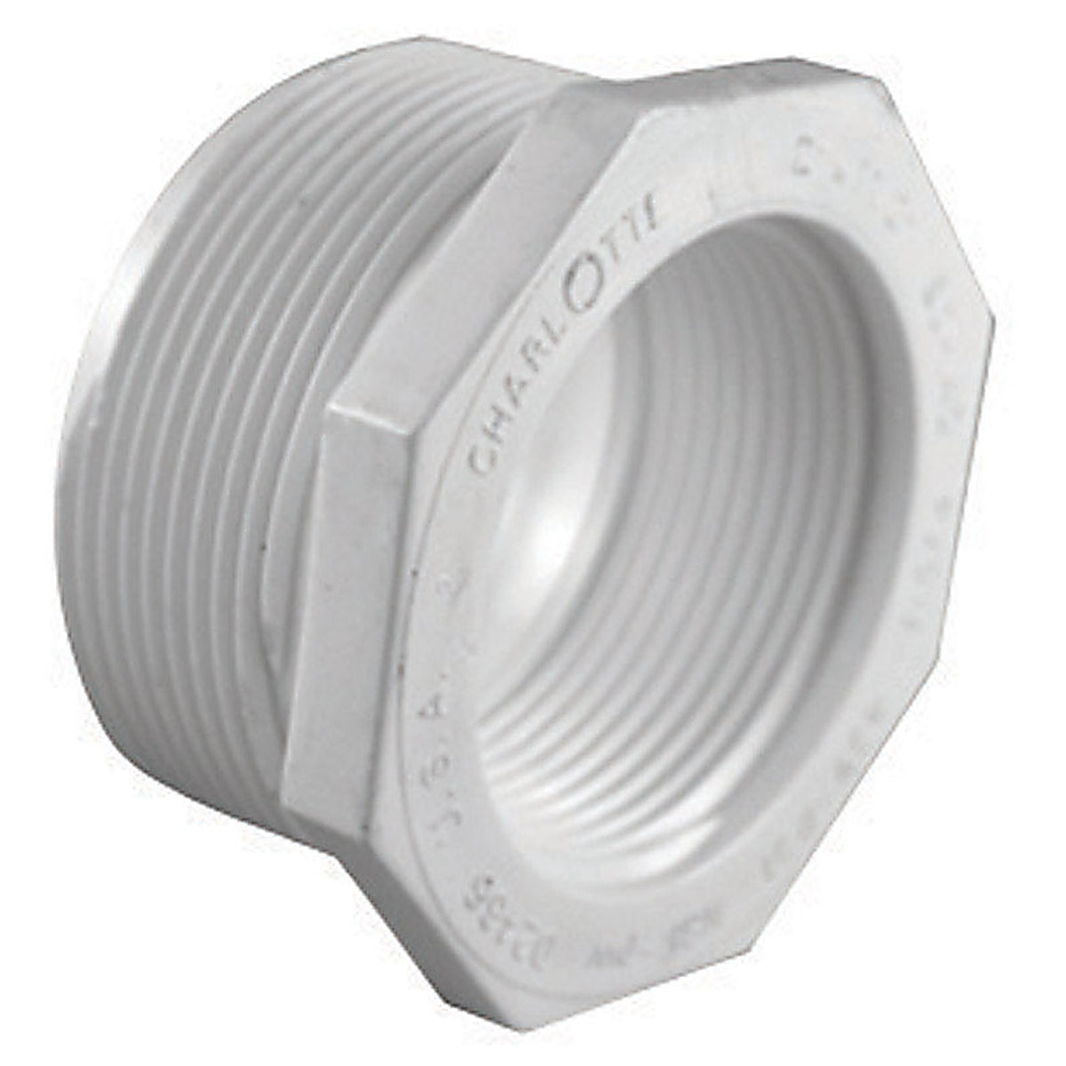Charlotte Pipe - PVC021122200 - Schedule 40 1-1/4 in. MPT x 1/2 in. Dia. FPT PVC Reducing Bushing