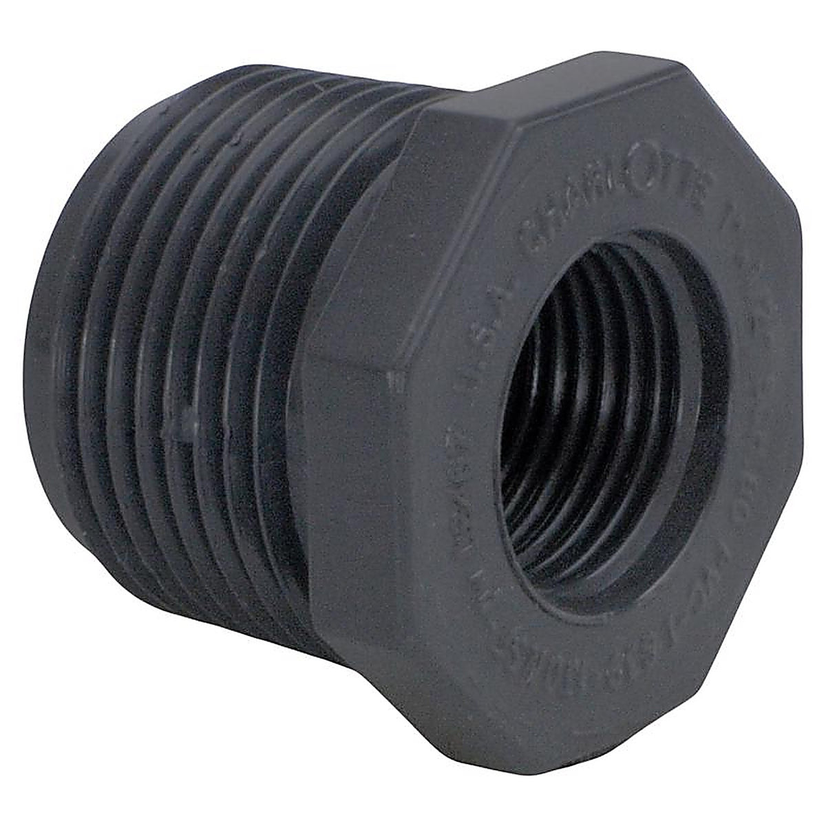 Charlotte Pipe - PVC82002200 - Schedule 80 1 in. MPT x 1/2 in. Dia. FPT PVC Reducing Bushing