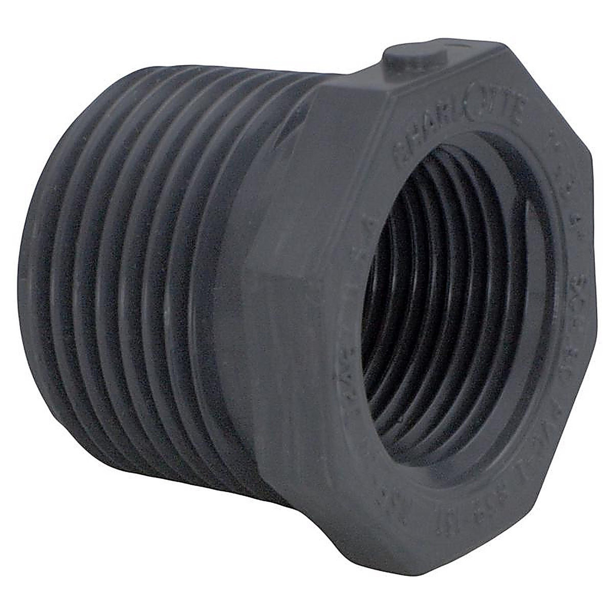 Charlotte Pipe - PVC82002400 - Schedule 80 1 in. MPT x 3/4 in. Dia. FPT PVC Reducing Bushing