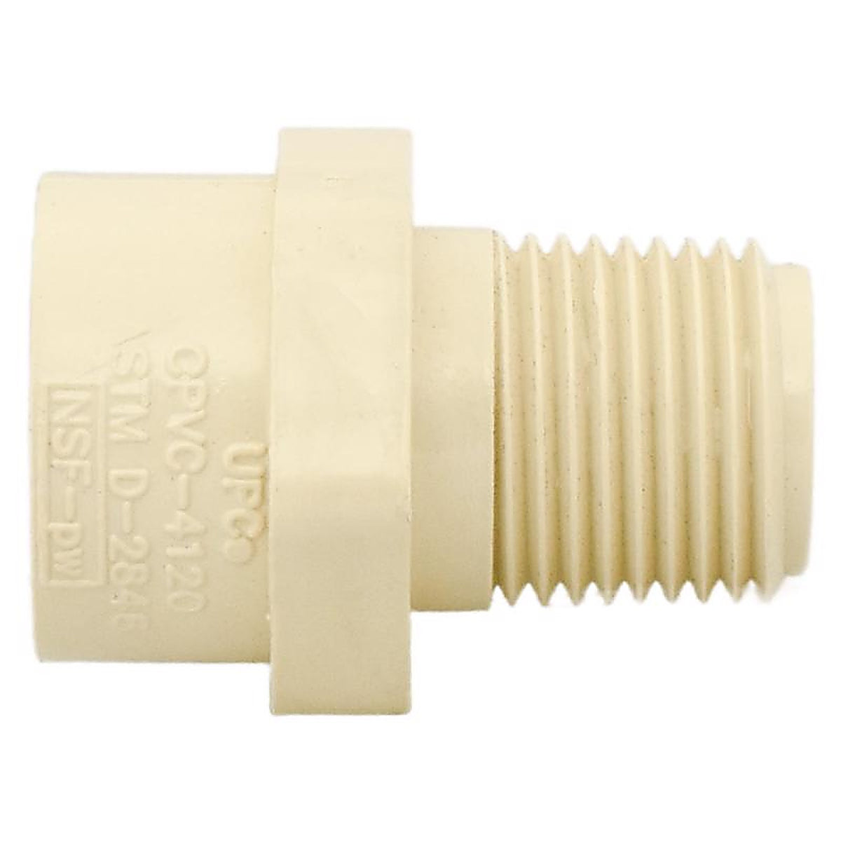 Charlotte Pipe - CTS021100600 - FlowGuard 3/4 in. Hub x 1/2 in. Dia. MPT CPVC Reducing Adapter