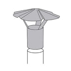 Imperial - GV2040 - Galvanized Steel Chimney Rain Cap