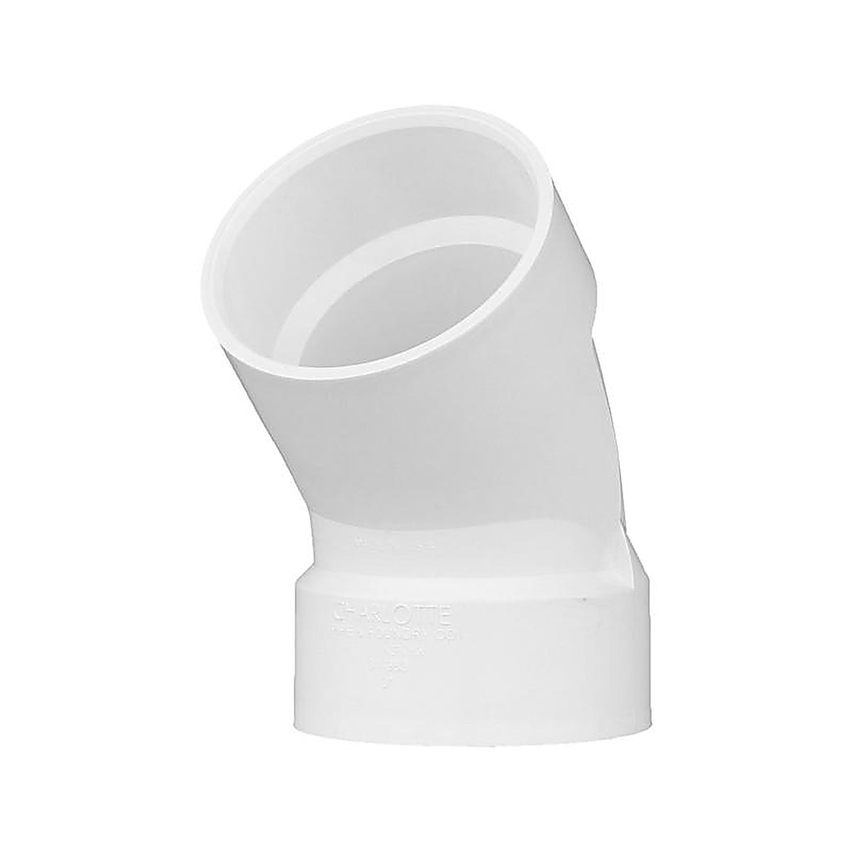 Charlotte Pipe - PVC003211200 - Schedule 40 3 in. Hub x 3 in. Dia. Hub PVC 45 Degree Elbow