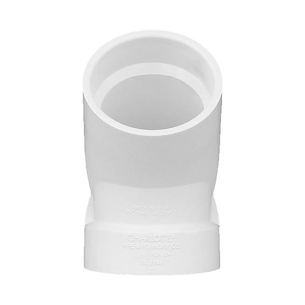 Charlotte Pipe - PVC003211200 - Schedule 40 3 in. Hub x 3 in. Dia. Hub PVC 45 Degree Elbow