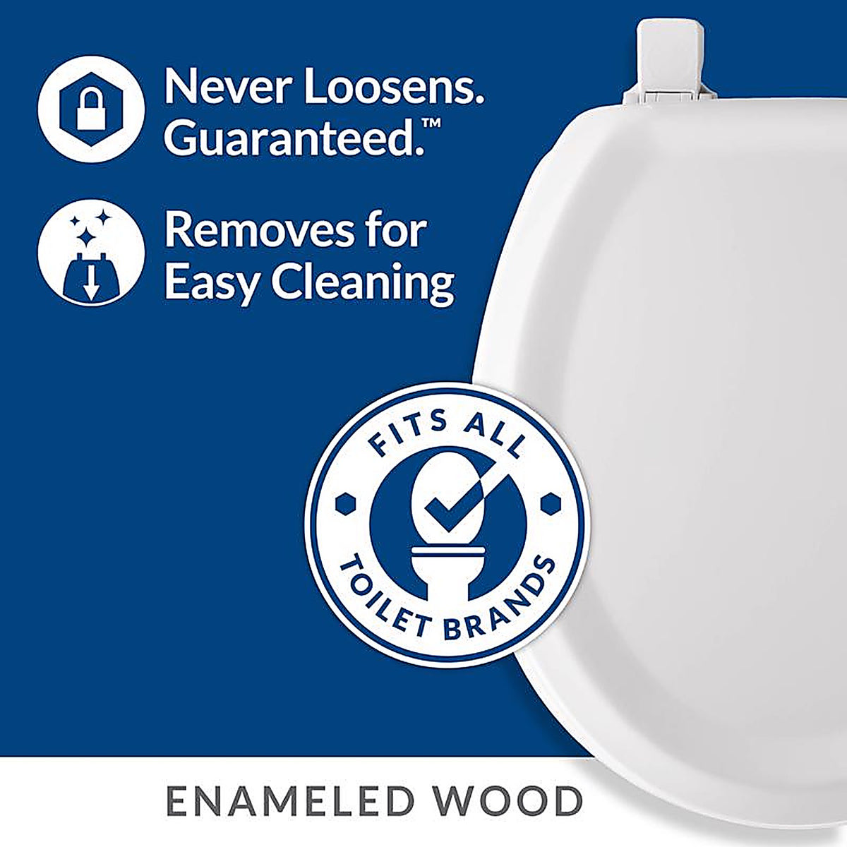 Bemis - 25EC-000 - Mayfair Round White Molded Wood Toilet Seat