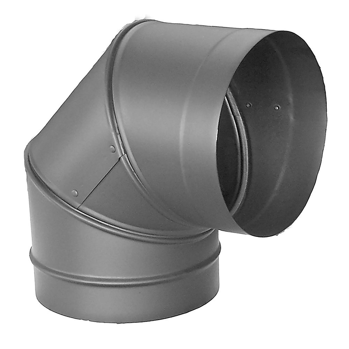 DuraVent - 6DBK-E90 - DuraBlack 6 in. Dia. x 6 in. Dia. Adjustable 90 deg. Galvanized Steel Stove Pipe Elbow