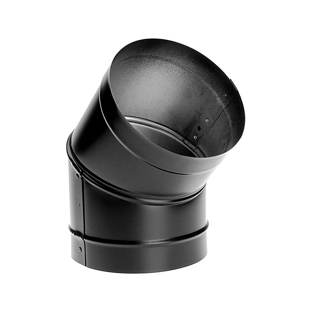 DuraVent - 6DBK-E45 - DuraBlack 6 in. Dia. x 6 in. Dia. 45 deg. Galvanized Steel Stove Pipe Elbow