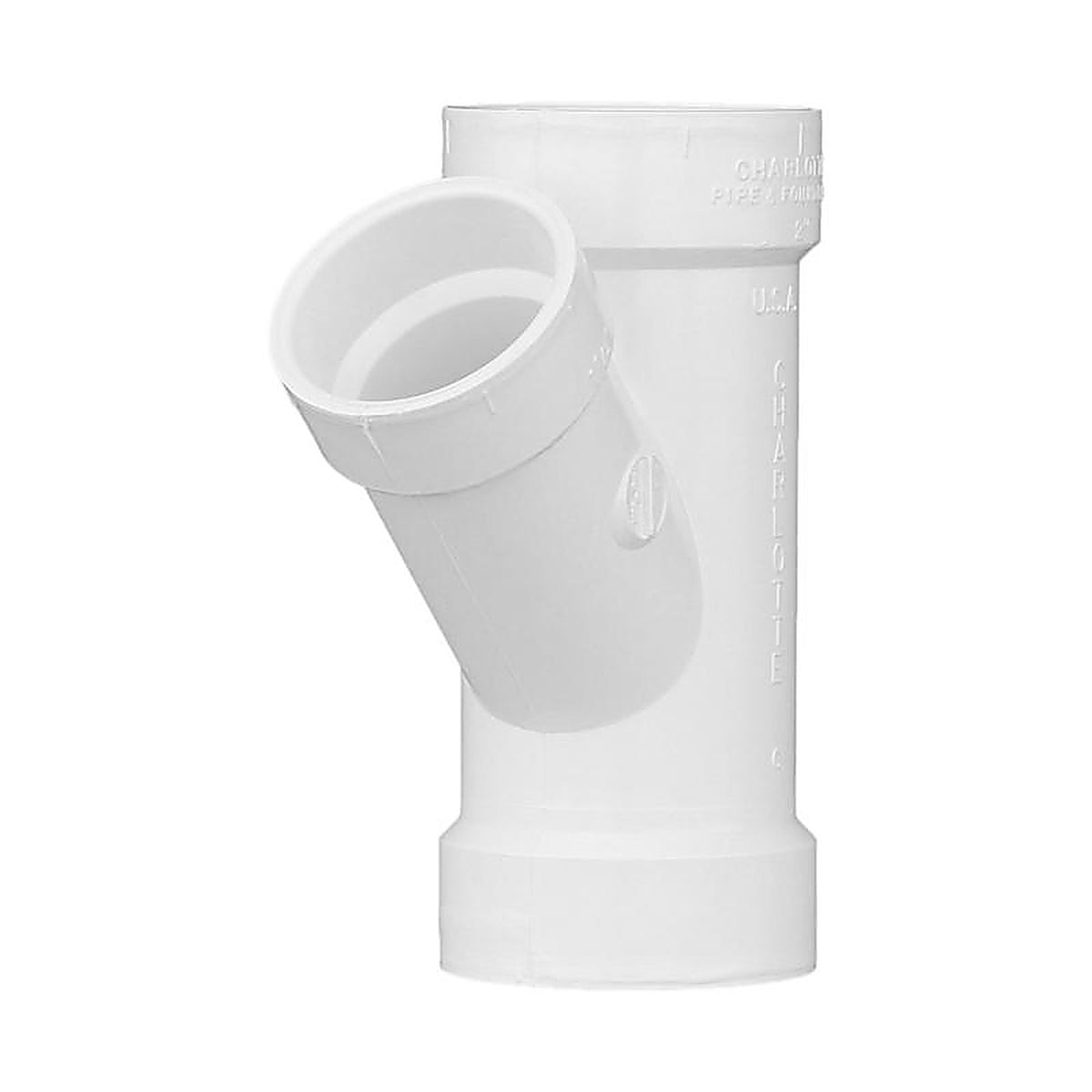 Charlotte Pipe - PVC006011000 - Schedule 40 1-1/2 in. Hub x 2 in. Dia. Hub PVC Reducing Wye