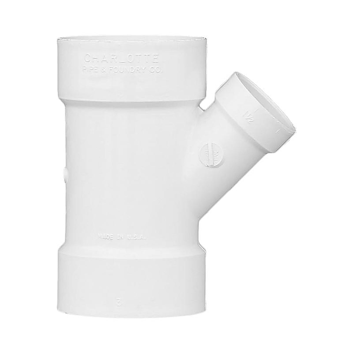 Charlotte Pipe - PVC006011200 - Schedule 40 3 in. Hub x 3 in. Dia. Hub PVC Reducing Wye