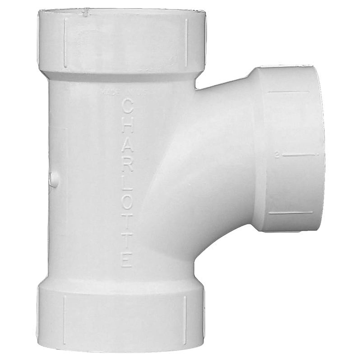 Charlotte Pipe - PVC004001000 - Schedule 40 2 in. Hub x 2 in. Dia. Hub PVC Sanitary Tee