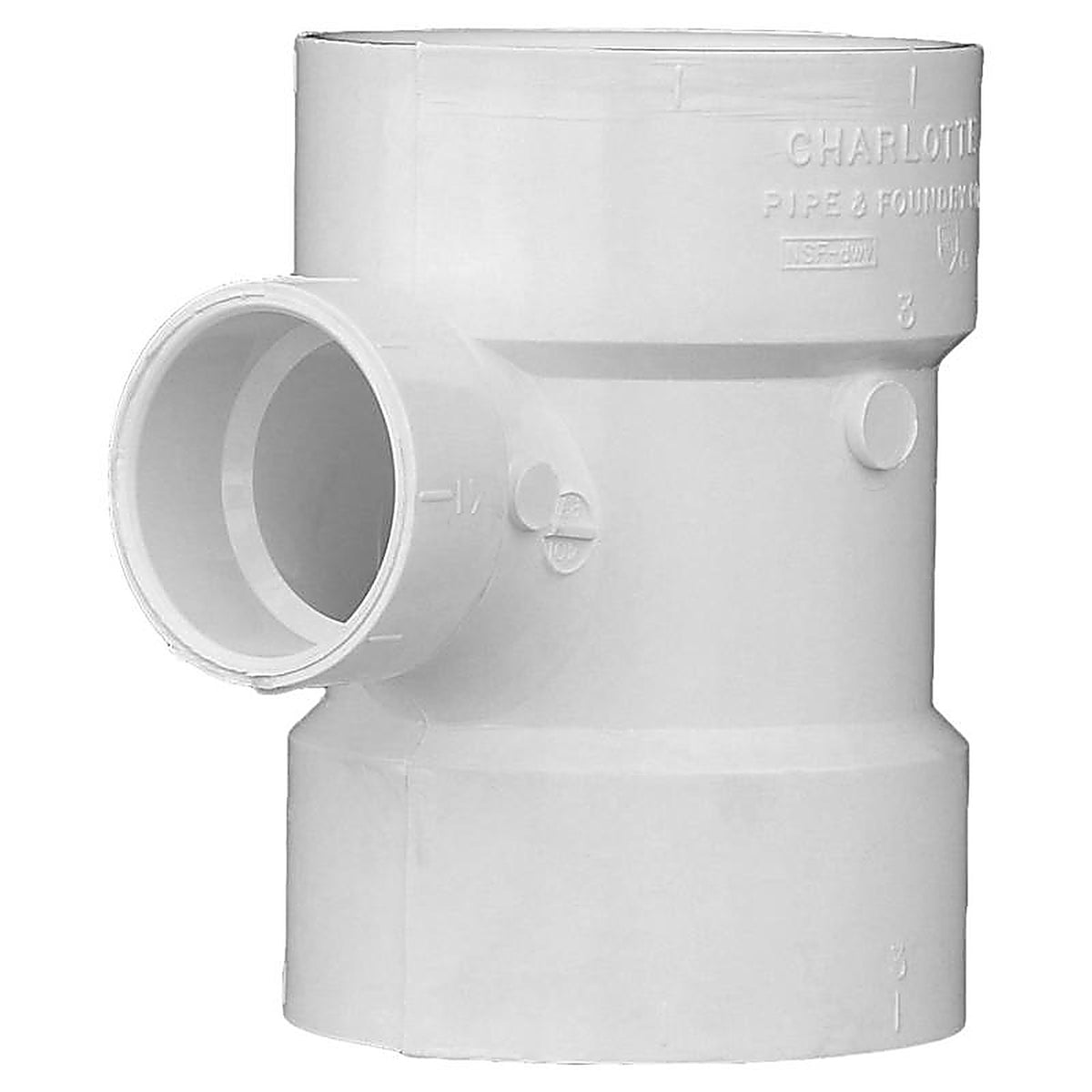 Charlotte Pipe - PVC004011200 - Schedule 40 3 in. Hub x 3 in. Dia. Hub PVC Sanitary Tee