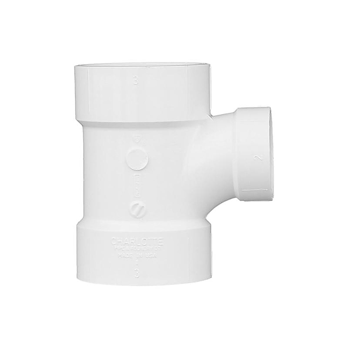 Charlotte Pipe - PVC004011400 - Schedule 40 3 in. Hub x 3 in. Dia. Hub PVC Sanitary Tee
