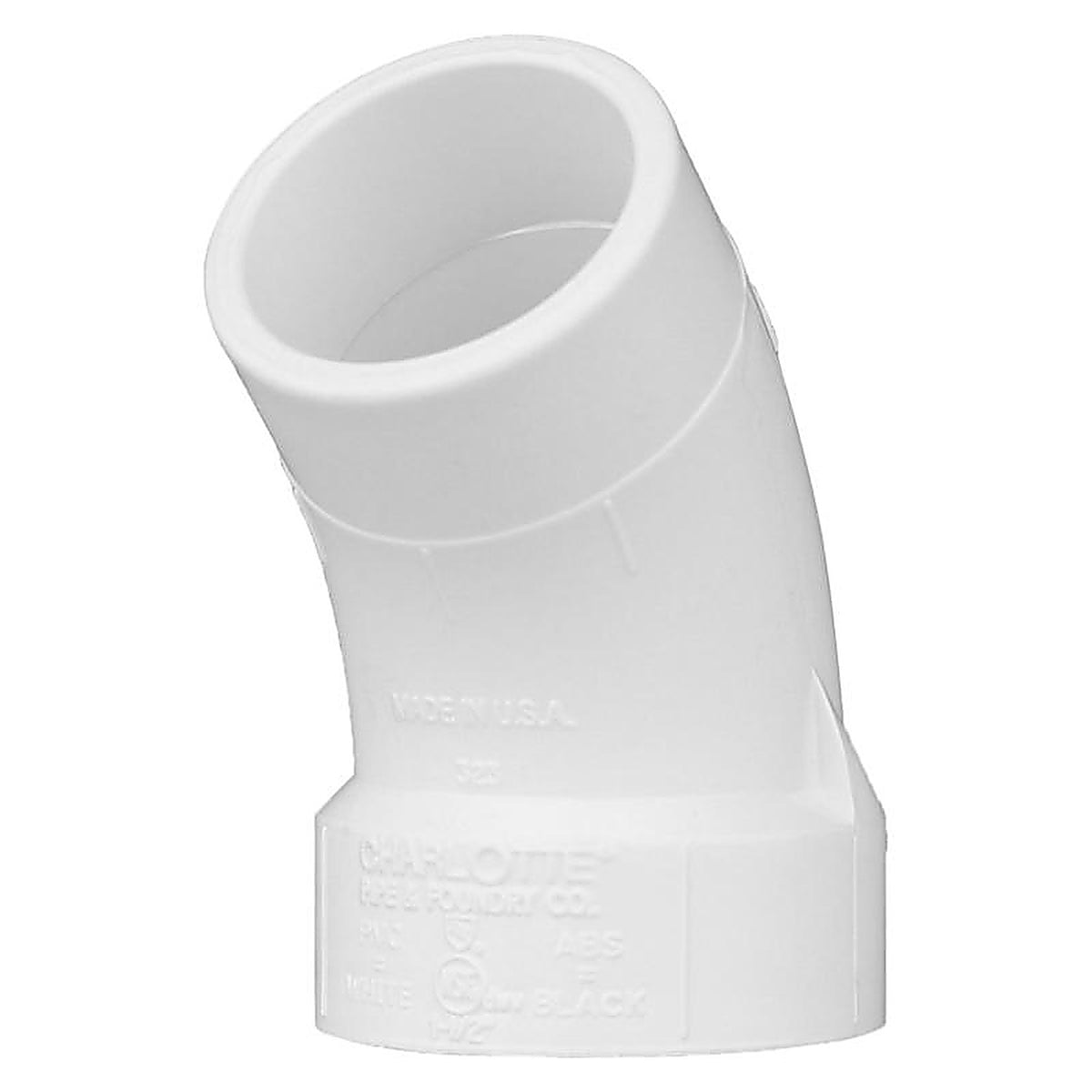 Charlotte Pipe - PVC003230800 - Schedule 40 1-1/2 in. Hub x 1-1/2 in. Dia. Spigot PVC Street Elbow