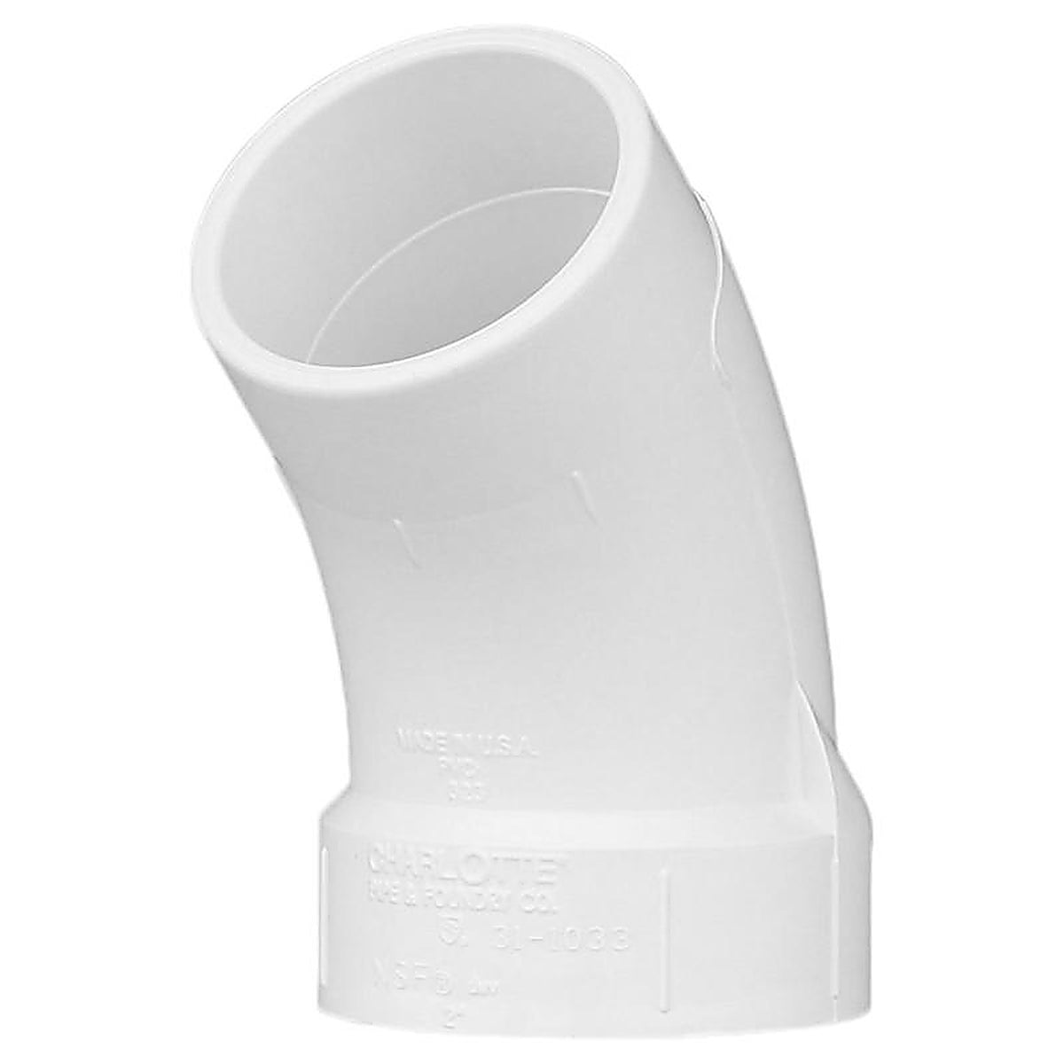 Charlotte Pipe - PVC003231200 - Schedule 40 3 in. Hub x 3 in. Dia. Spigot PVC Street Elbow