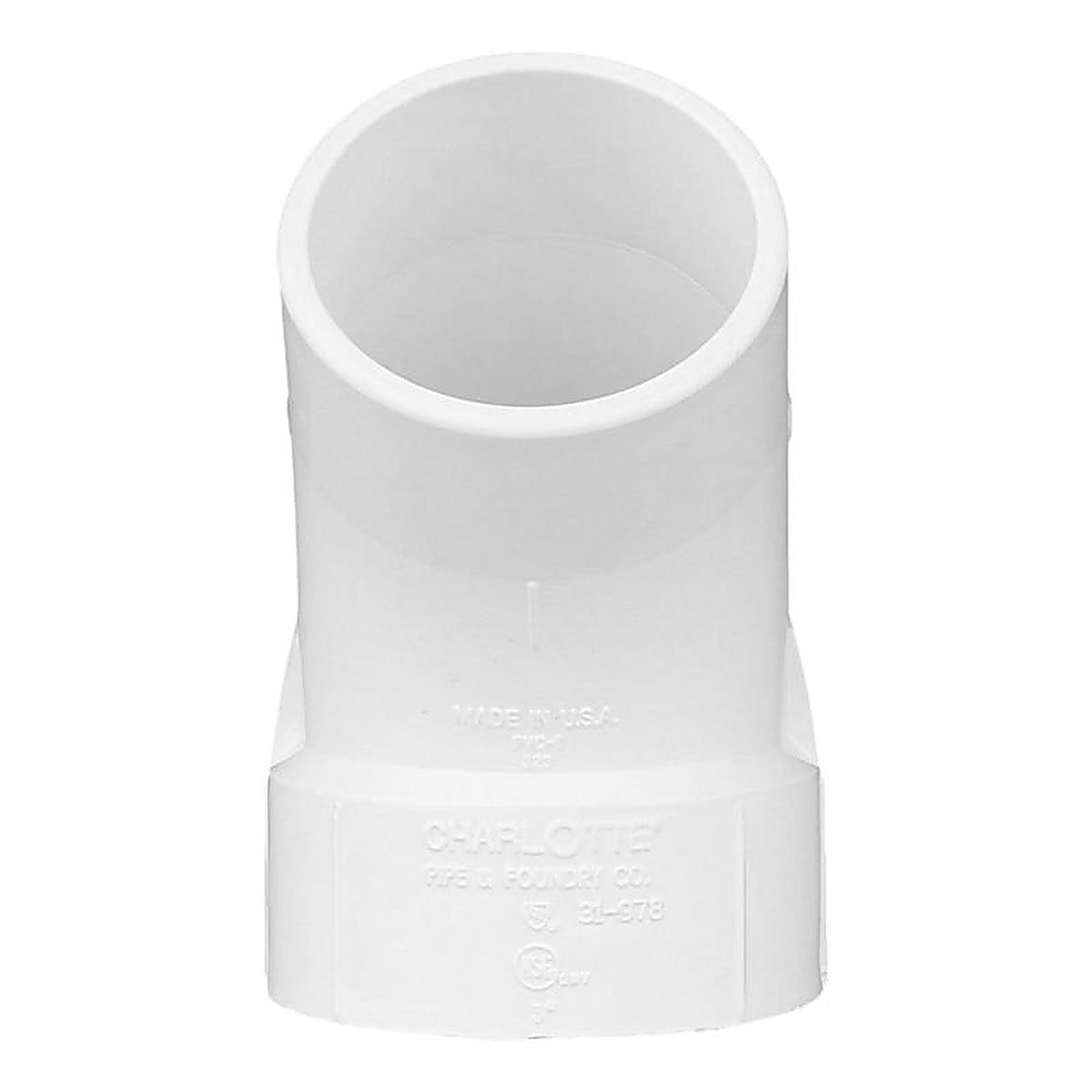 Charlotte Pipe - PVC003231200 - Schedule 40 3 in. Hub x 3 in. Dia. Spigot PVC Street Elbow