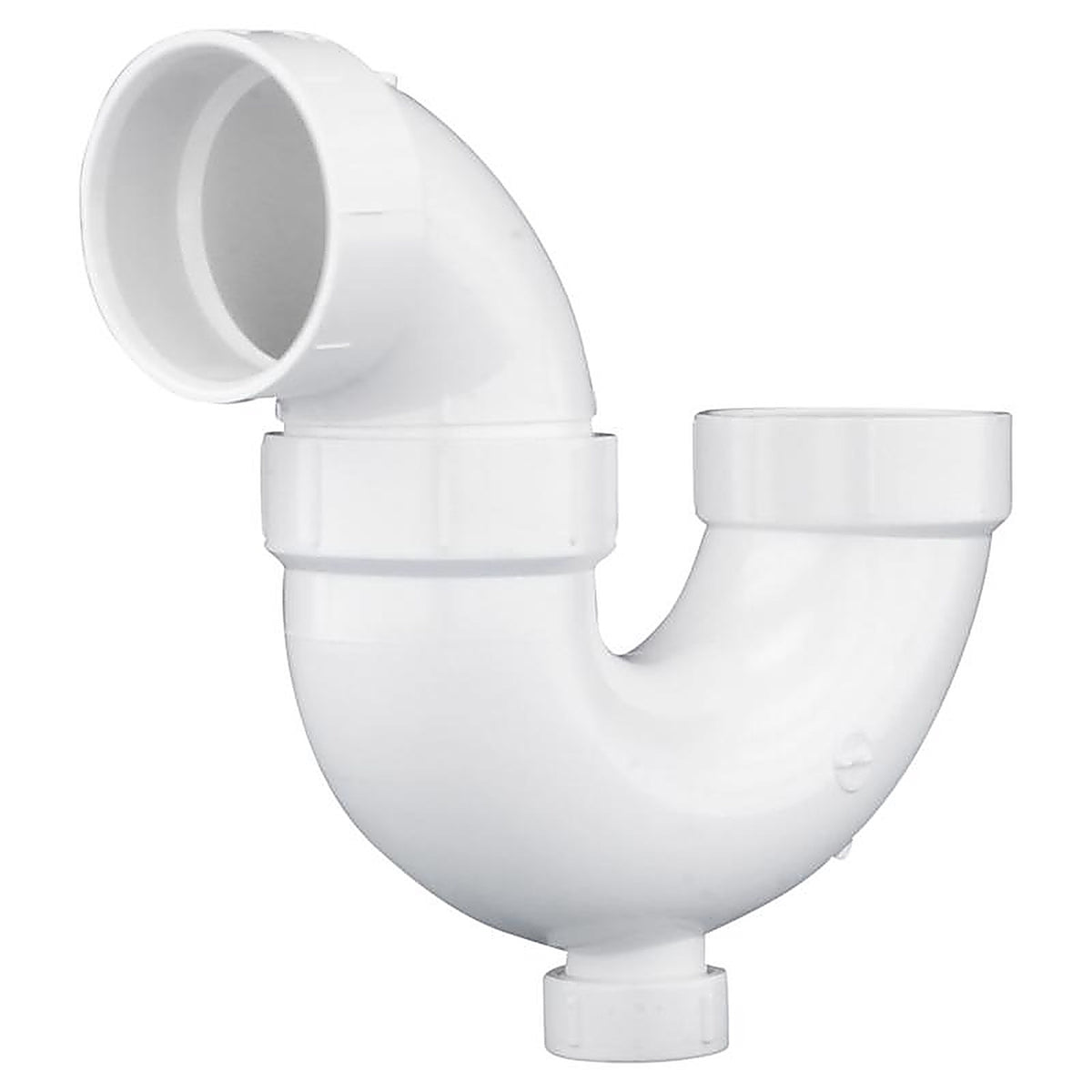 Charlotte Pipe - PVC00707X0600 - Schedule 40 1-1/2 in. Hub x 1-1/2 in. Dia. Hub PVC P-Trap with Clean Out