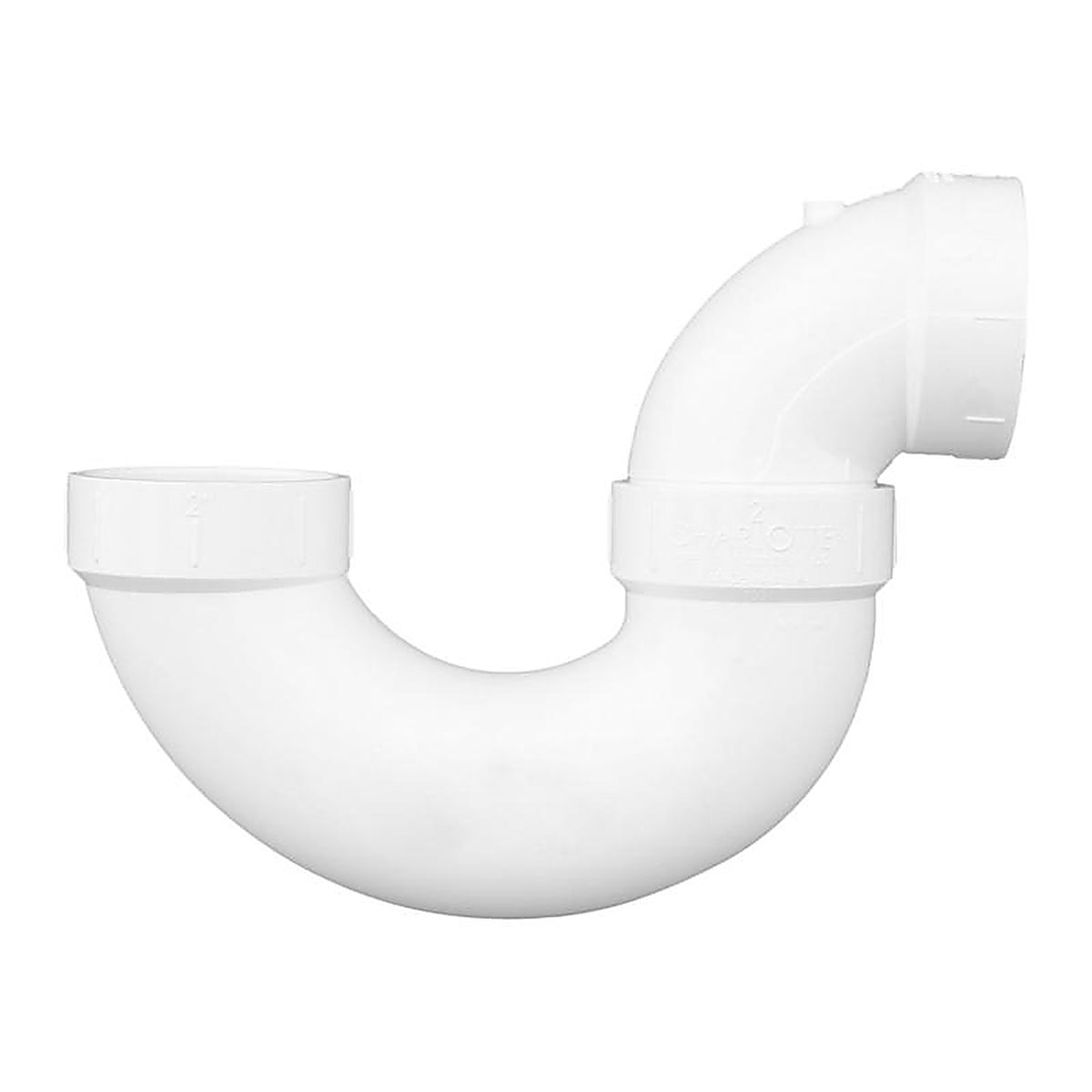 Charlotte Pipe - PVC00706X0800 - Schedule 40 2 in. Hub x 2 in. Dia. Hub PVC P-Trap