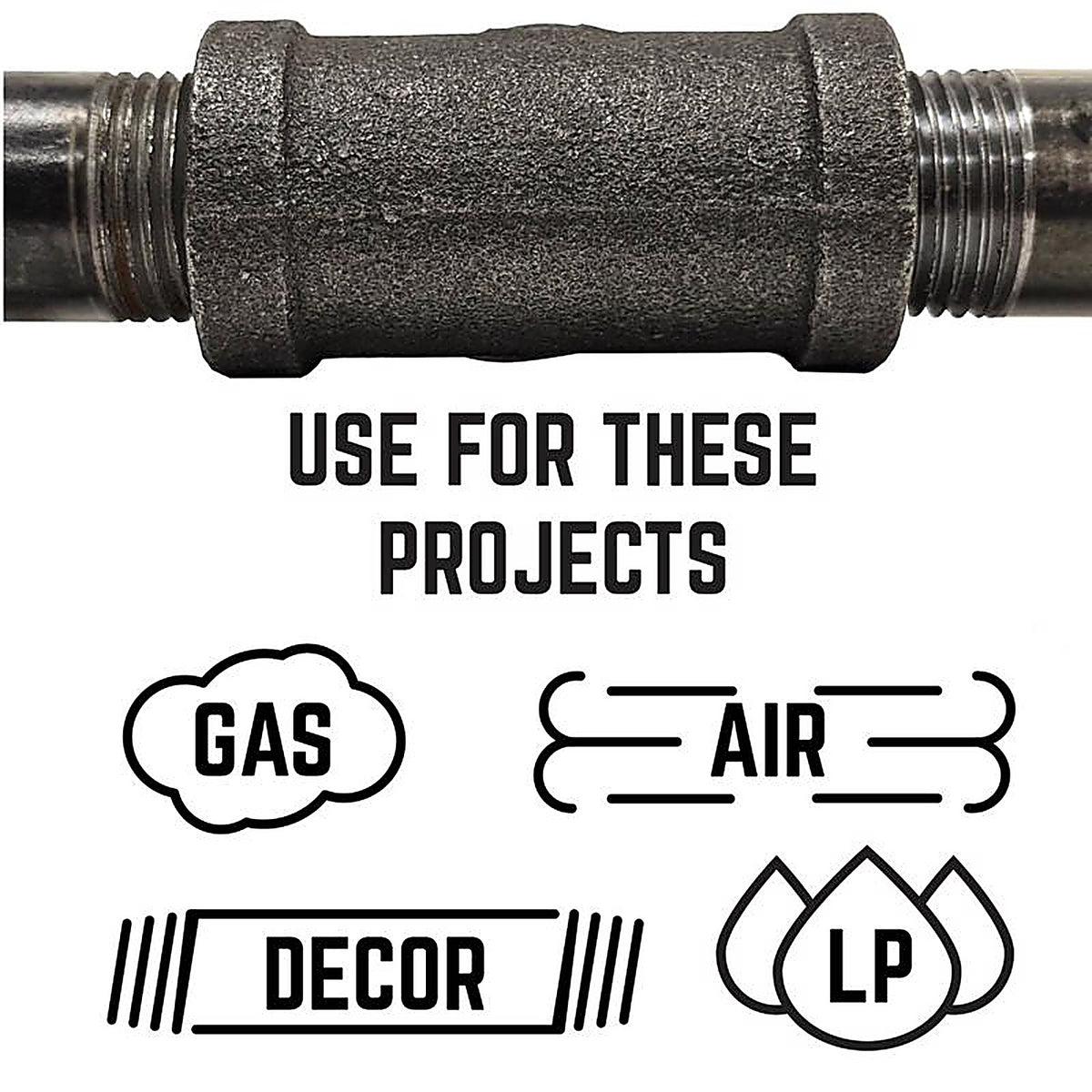 Mueller - 521-998BC - 2-1/2 in. MPT x 2 in. Dia. FPT Black Malleable Iron Hex Bushing