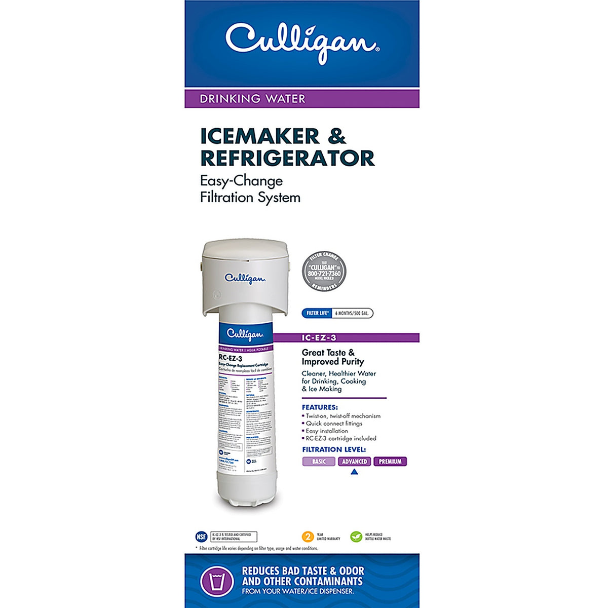Culligan - IC-EZ-3 - Icemarker/Refrigerator Drinking Water Filter