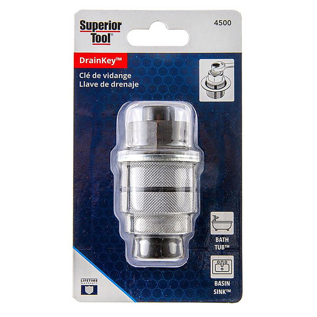 Superior Tool - 4500 - Drain Key 1-1/4 in. D 1 pc