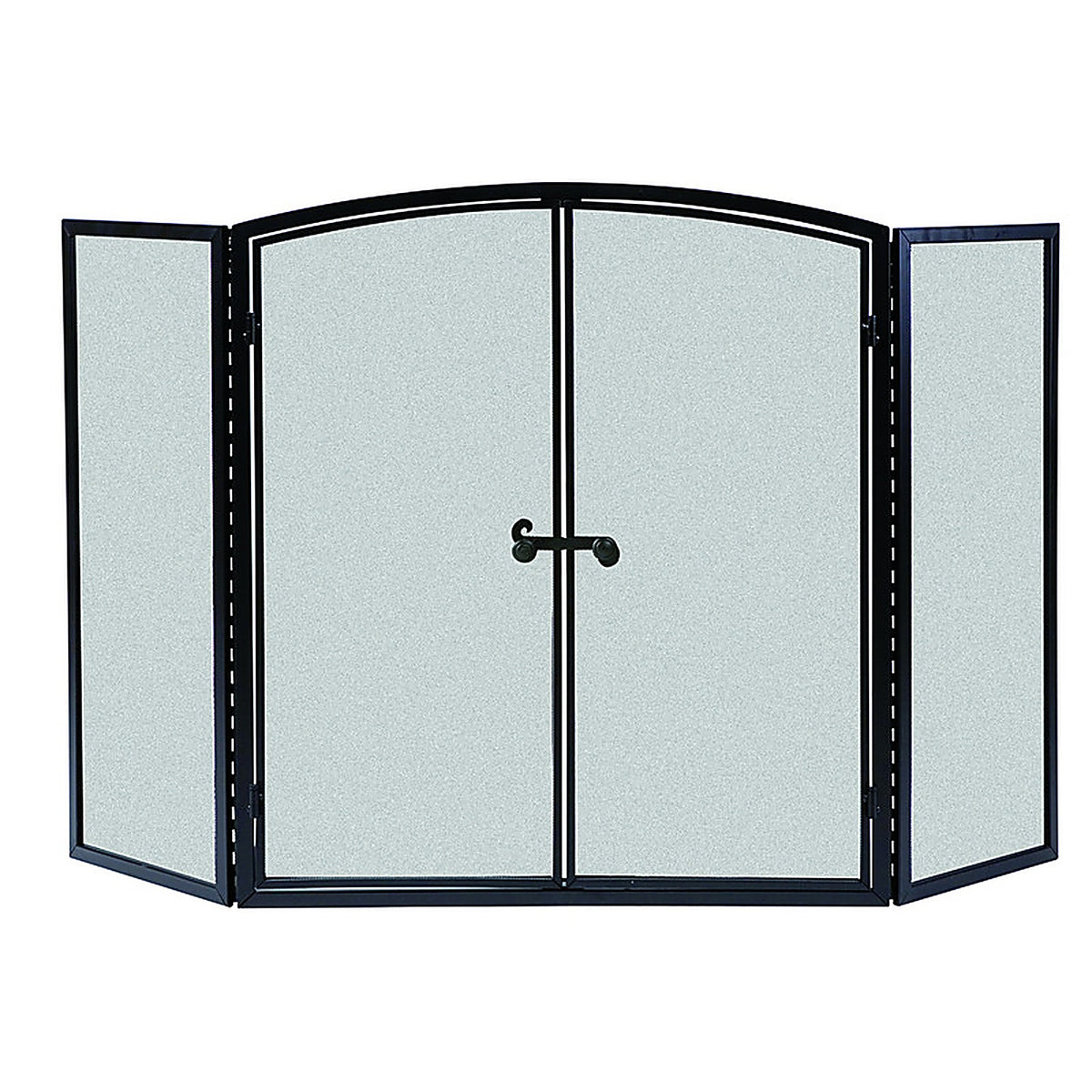 Panacea - 15119 - Black Matte Metal Fireplace Screen