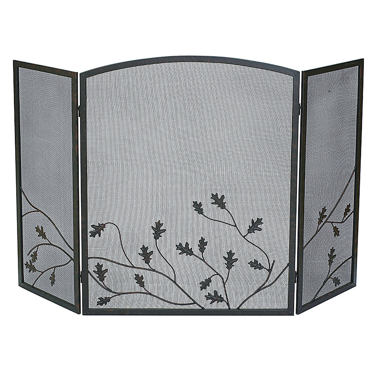 Panacea - 15914 - Colonial Brown Brushed Steel Fireplace Screen