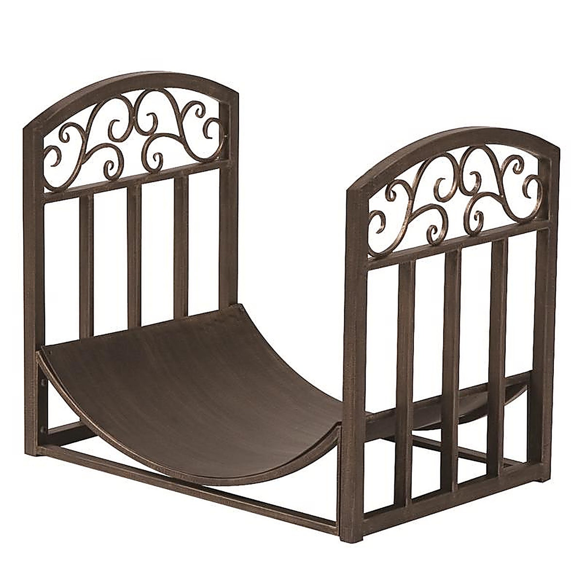 Panacea - 15919 - Brown Brushed Steel Decorative Log Rack