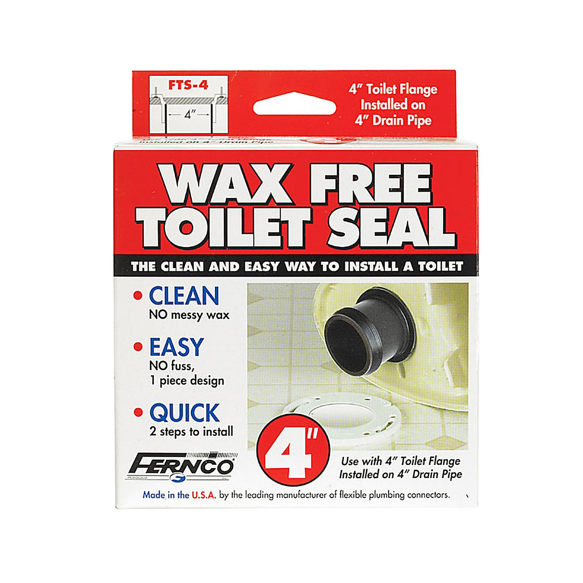 Fernco - FTS-4 - Toilet Seal PVC 4 in