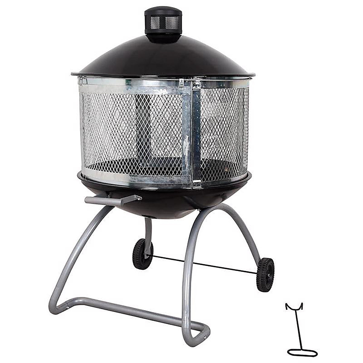 Living Accents - SRFP2822 - 28 in. W Porcelain/Steel Round Wood Fire Pit