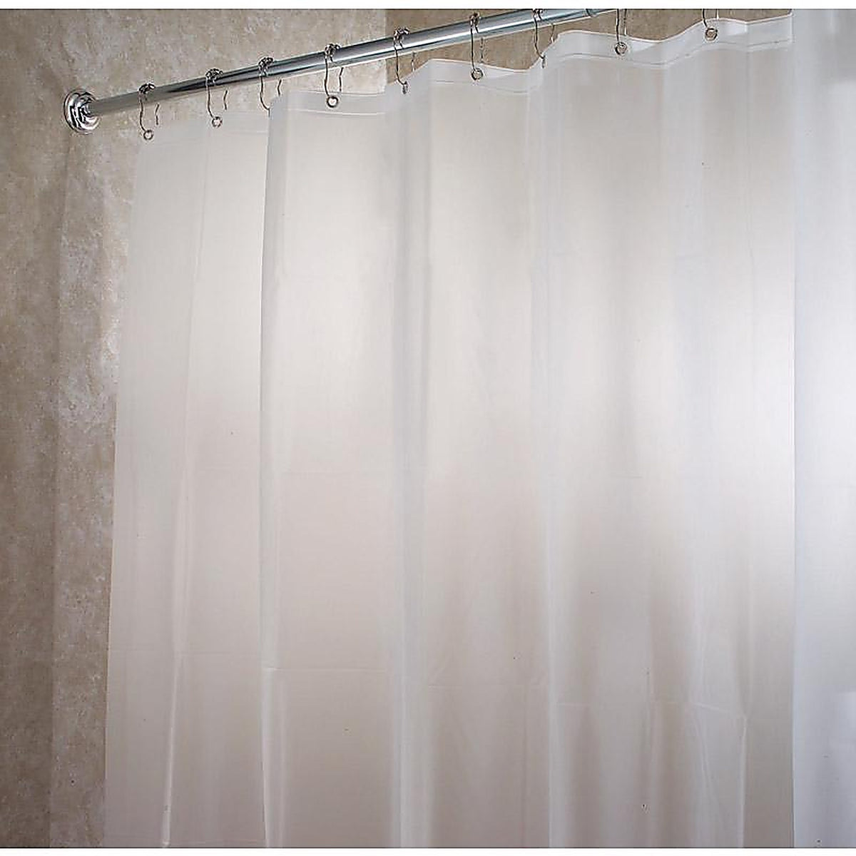 InterDesign - 14752 - 72 in. H x 72 in. W Frost Solid Shower Curtain Liner Vinyl
