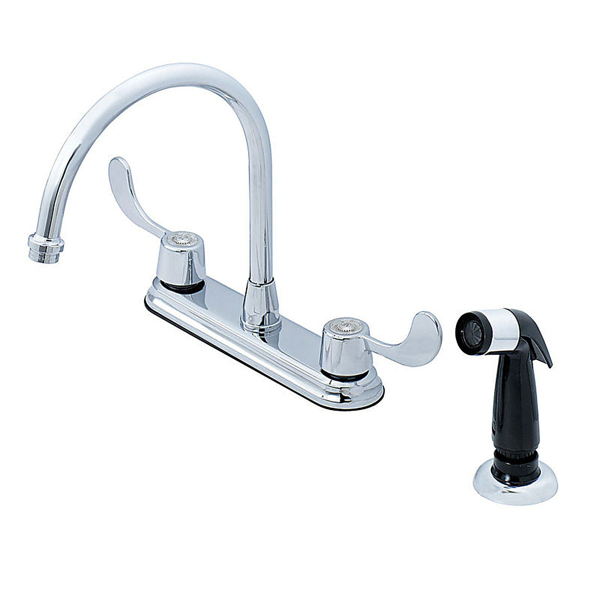OakBrook - 822N-A6501 - Coastal Two Handle Chrome Kitchen Faucet Side Sprayer Included