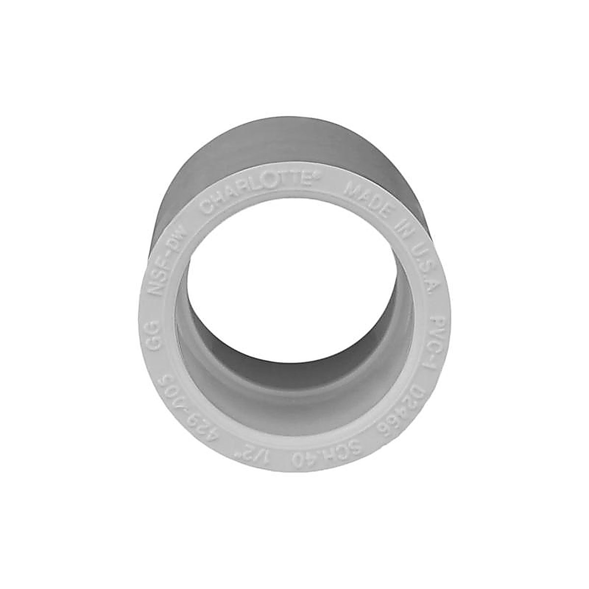 Charlotte Pipe - PVC021000600 - Schedule 40 1/2 in. Slip x 1/2 in. Dia. Slip PVC Coupling